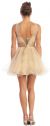 Sweetheart Neck Layered Mesh Short Party Prom Dress back